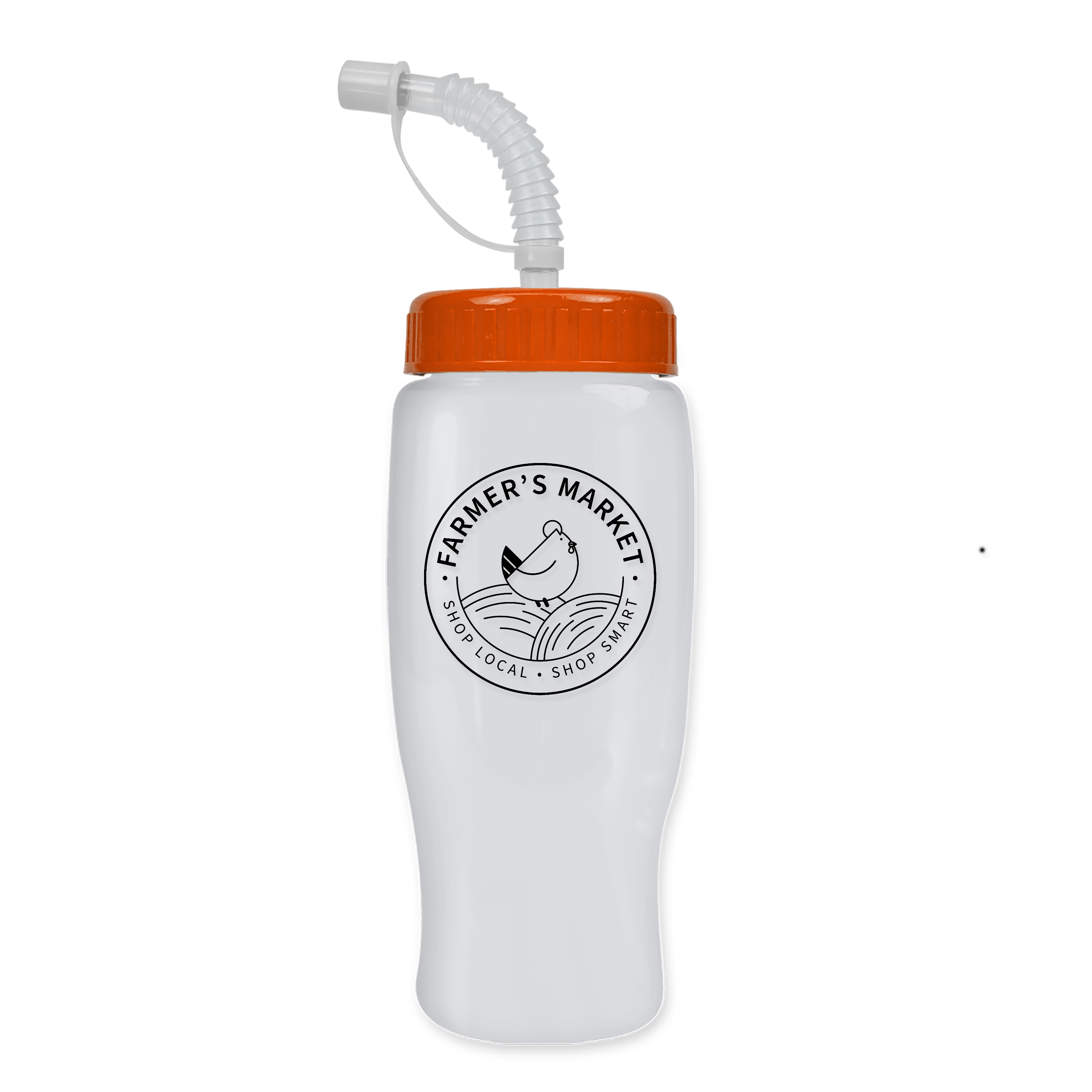 Poly+ Recycled Bottle with Straw Lid - 27 oz.